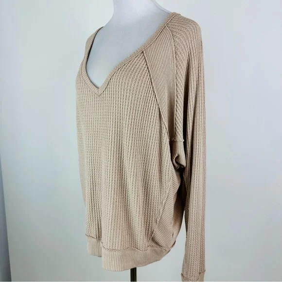 Free People We The Free Santa Clara Thermal Long Sleeve Tee Medium - Picture 8 of 14